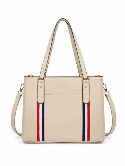 Premium Beige Women Handbag with Adjustable Shoulder Strap