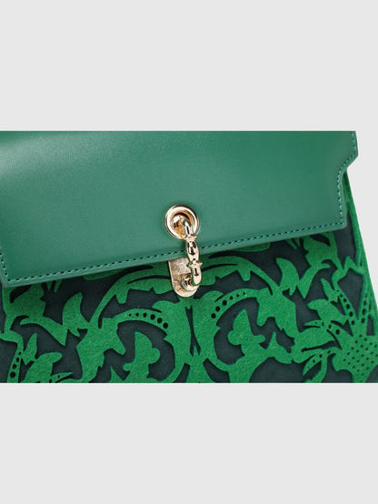 Women Elegant Dark green Satchel Handbag