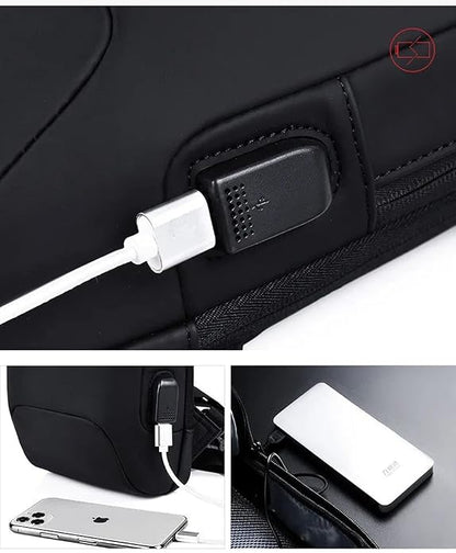 Anti-Theft Sling Bag With A USB Charging Cable