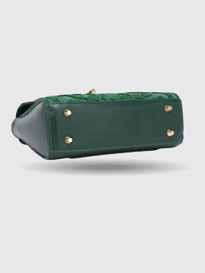 Women Elegant Dark green Satchel Handbag