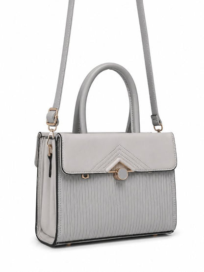 Premium Grey Women Handbag with Adjustable Sling Strap